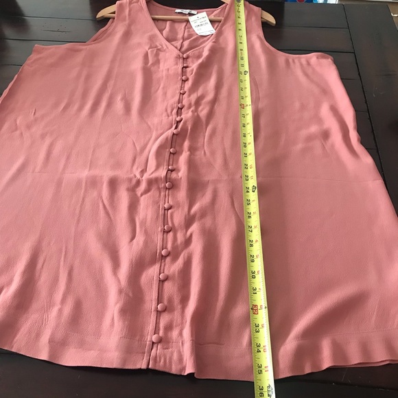 New! Madewell V-Neck Button Front Sleeveless Dress. Size 3X. Rose dust color - Picture 5 of 7